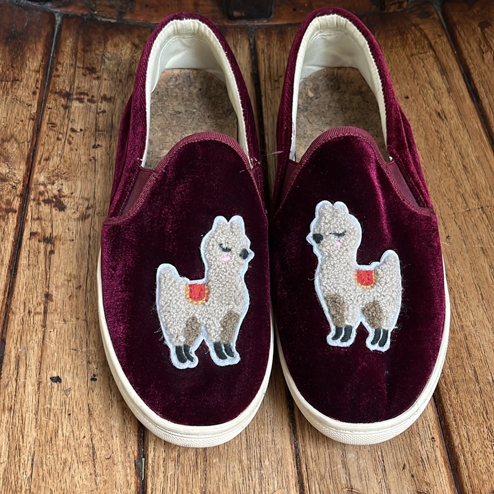 Soludos Velvet Llama Slide On Shoes